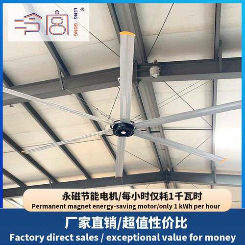 厂房工业大吊扇工厂全覆盖大风力风扇大型场馆降温设备变频