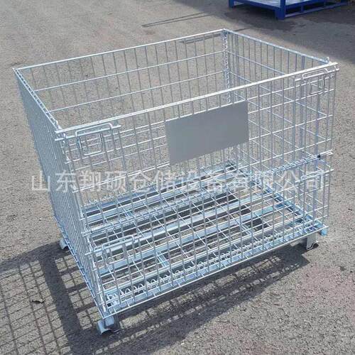 镀锌仓储笼加粗钢丝焊接牢固承重力强网格蝴蝶笼车间收纳储物笼