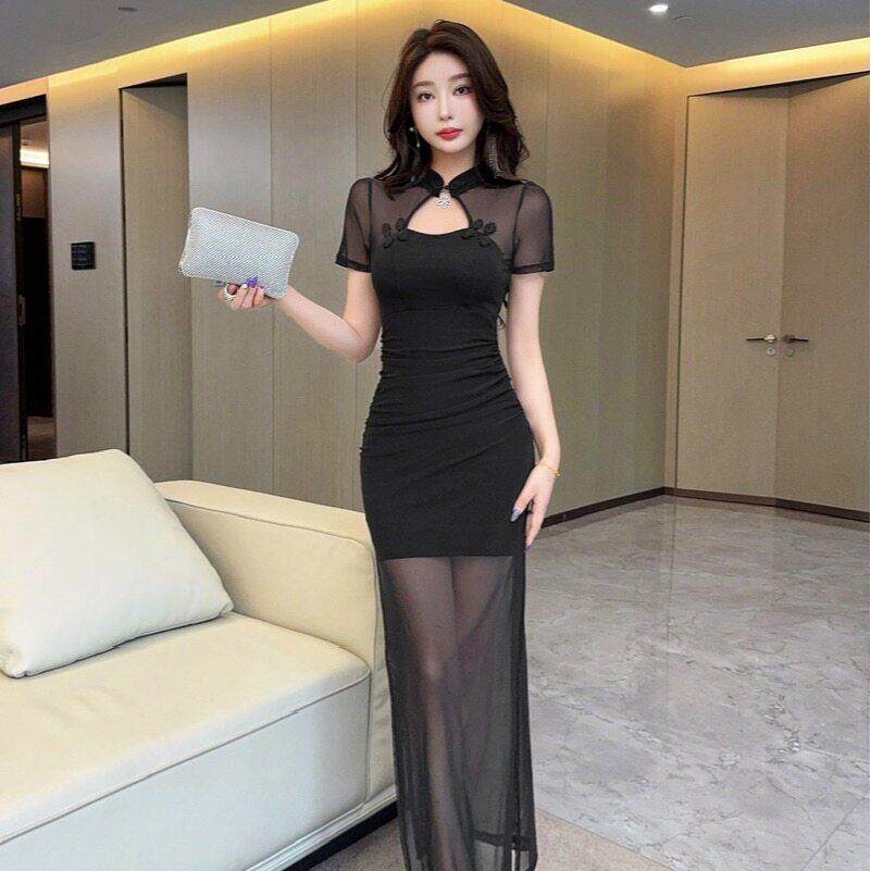 气质技师工作服按摩高级柔式足疗工服显瘦女夜总店性感连衣裙