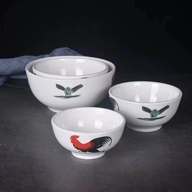 老式经典鸡公陶瓷罗汉碗直口碗汤碗饭店酒楼餐具米饭碗汤面 面碗,餐饮具,碗,淘宝优惠券,粉丝福利购,淘宝优惠卷