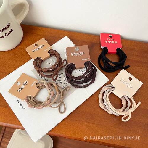 Bow scrunchie leather head band hair tie