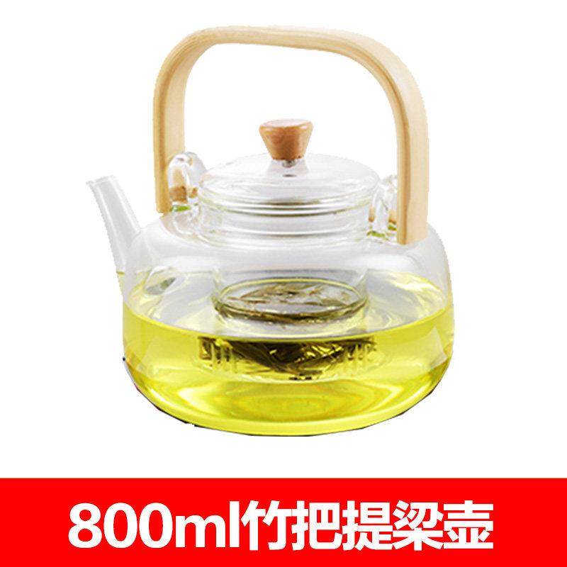 耐高温玻璃泡茶壶煮茶器煮茶冲茶壶蒸煮壶提梁壶侧把壶快煮壶配件