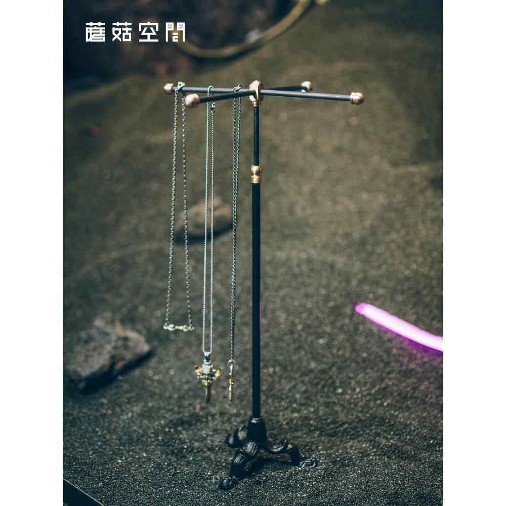 原创北欧覆古黄铜金属陈列道具拍摄珠宝饰品架衣服摆放架 衣架