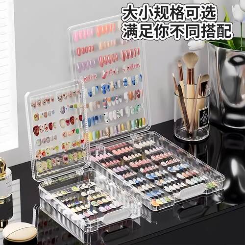 Dust-proof transparent storage organizer for nail tips, a de