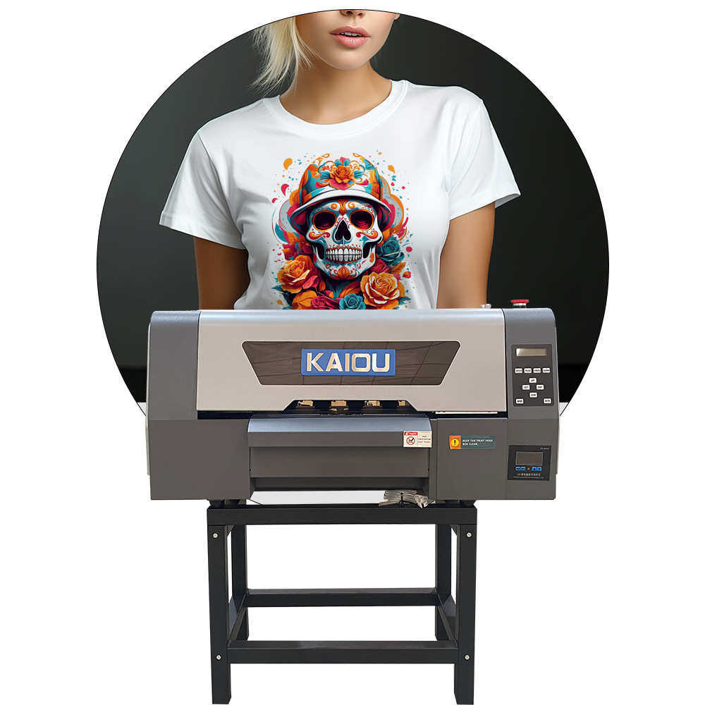 白墨烫画打印机DTF柯式白墨打印机打印PET膜打印转移图案面料