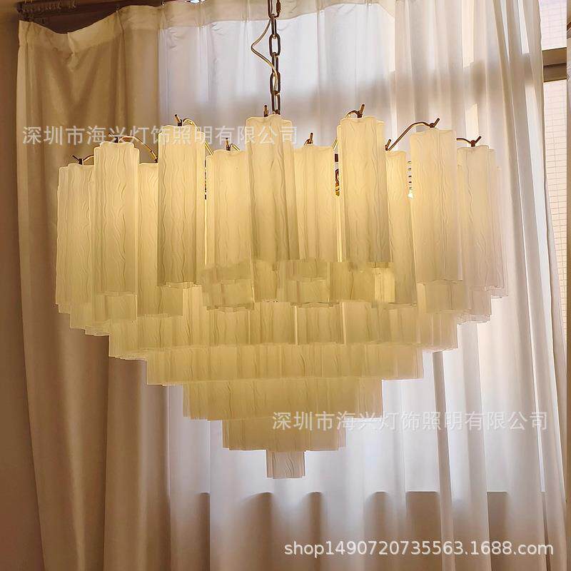 法式复古风吧台灯美式意式设计师别墅中古轻奢玻璃客厅餐厅吊灯