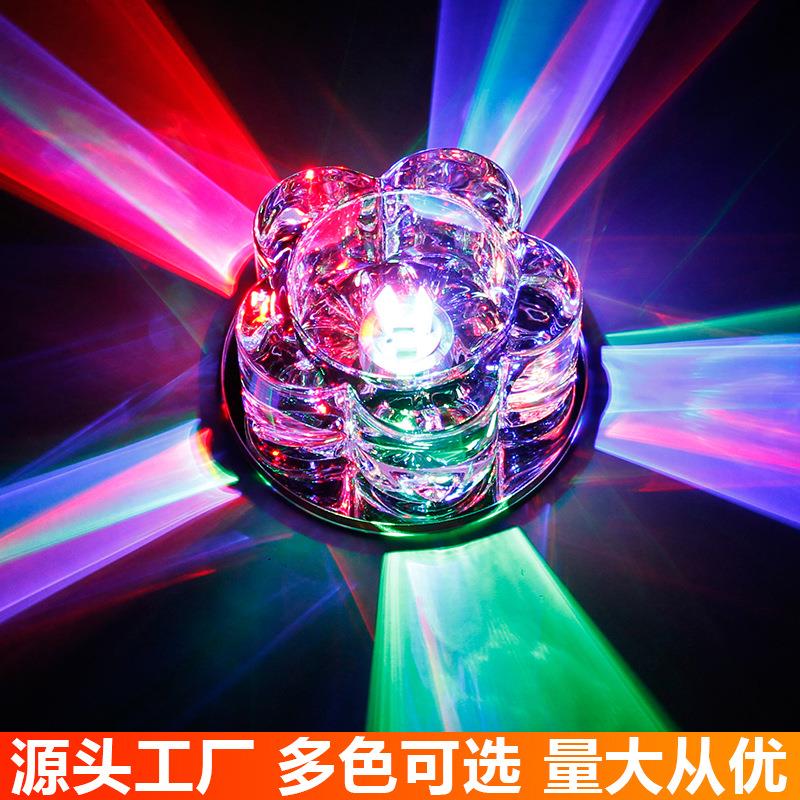 筒灯led水晶射灯天花灯过道灯走廊灯客厅吊顶孔灯牛眼玄关灯外贸
