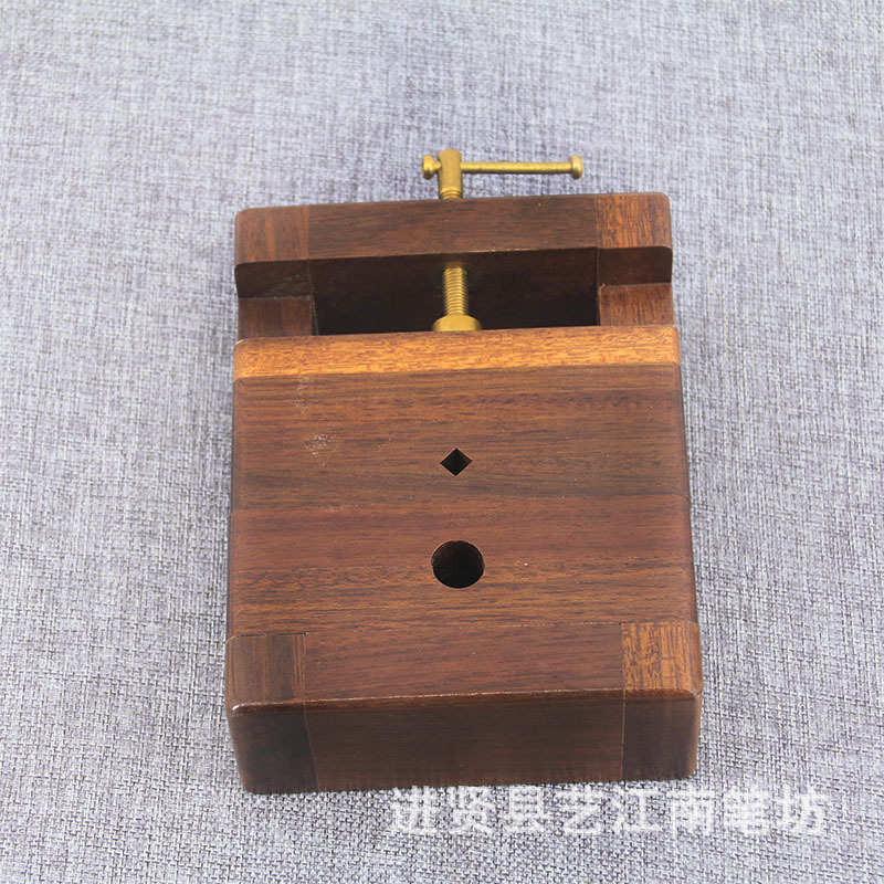 铜件红木大号篆刻印床加大号印床可雕刻圆形方形印章艺江南