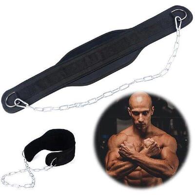 Pull-up Belt Weighted Dip Belt with Chain Neoprene Dipping