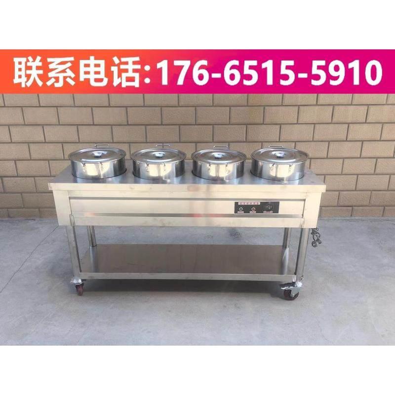 不锈钢保温粥车商用电热汤粥桶移动摆摊快餐车售饭台燃气加热设备