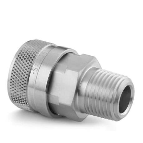 世伟洛克SS-QF4-B-4PM不锈钢全流量快速接头1.7Cv1/4in.NPT外螺纹