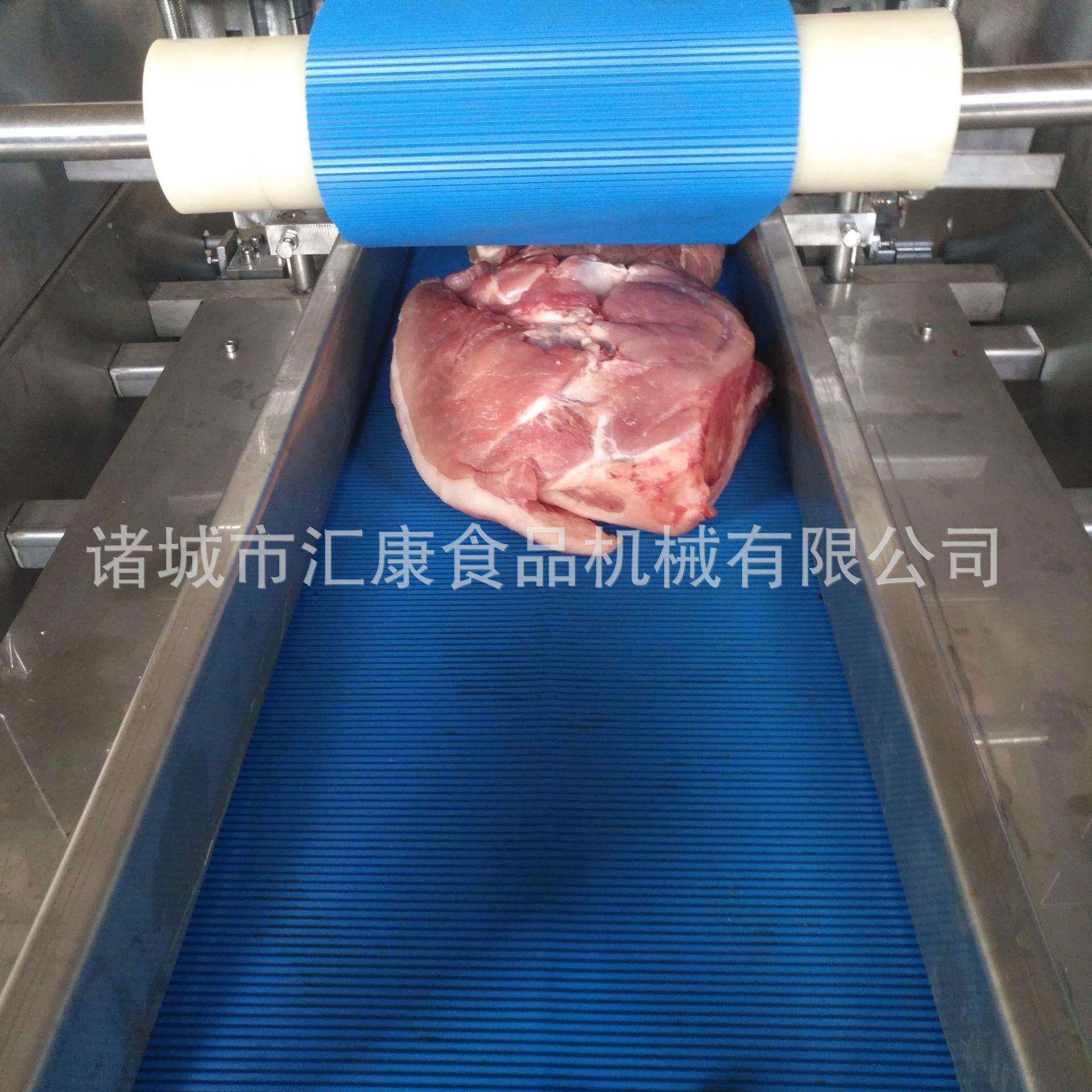 大肉块不锈钢平行切片机连续式鲜肉分片机多层牛肉切割对接机
