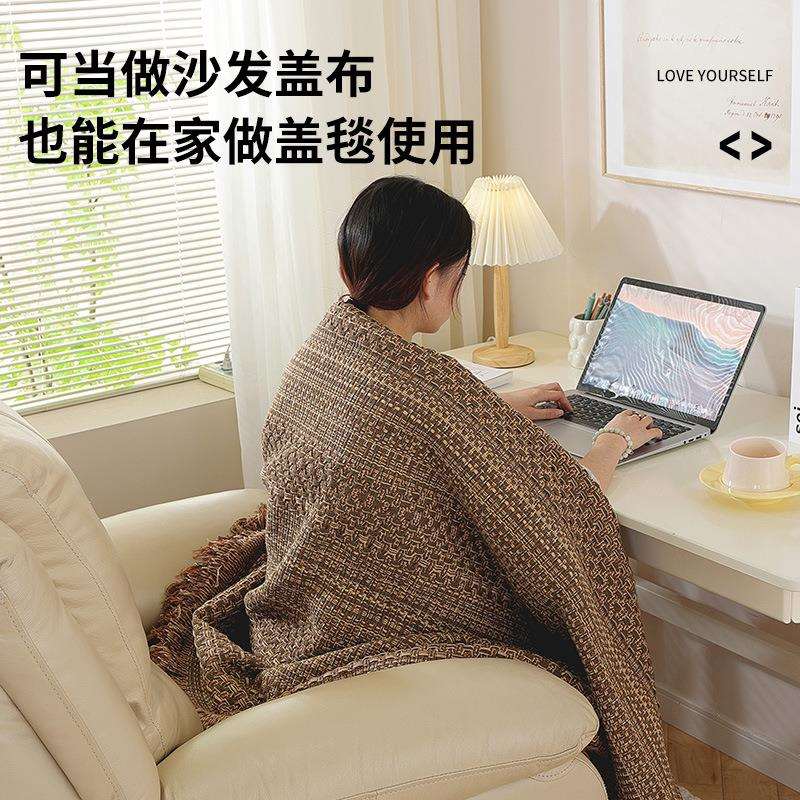 单沙发盖人巾涤棉-复布复古沙发垫沙发毯四季通用发沙发防猫抓沙