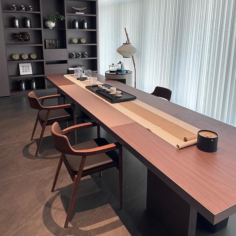 需定制新中式茶桌2025新款高端胡桃木大板茶台办公室茶室家用实木