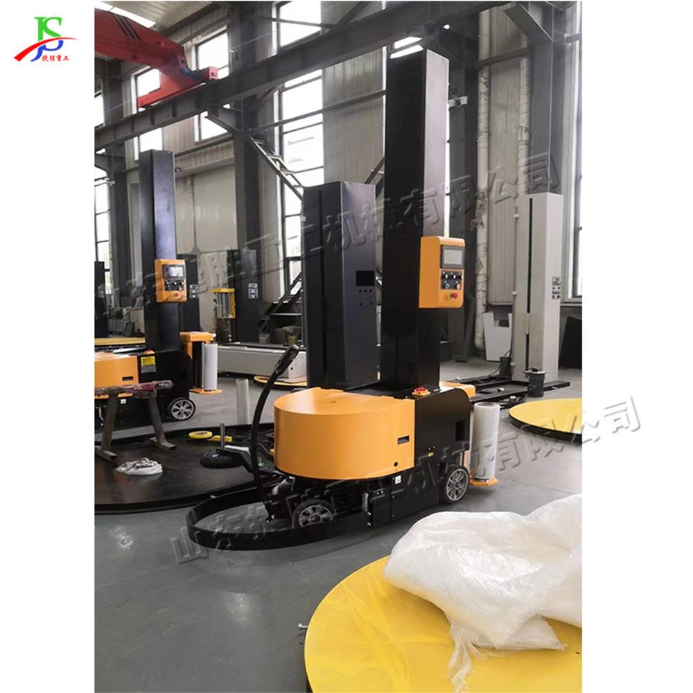膜自走式预拉伸膜缠绕缠物机 货运输898裹包机 玻璃陶瓷搬运绕打