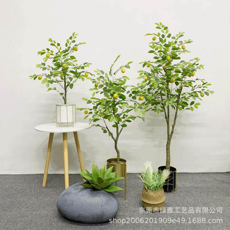 仿真绿植盆栽仿真柠檬树家居办公室落地摆件假绿植厂家
