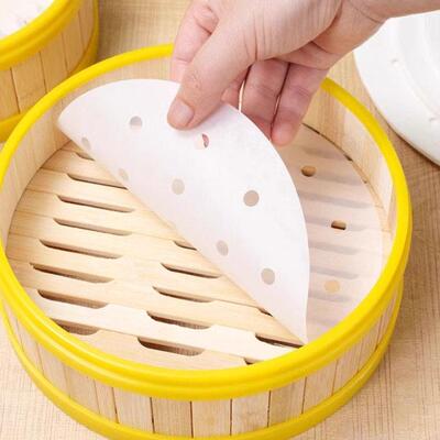 Home-use steaming paper for buns, used as a liner in steamer