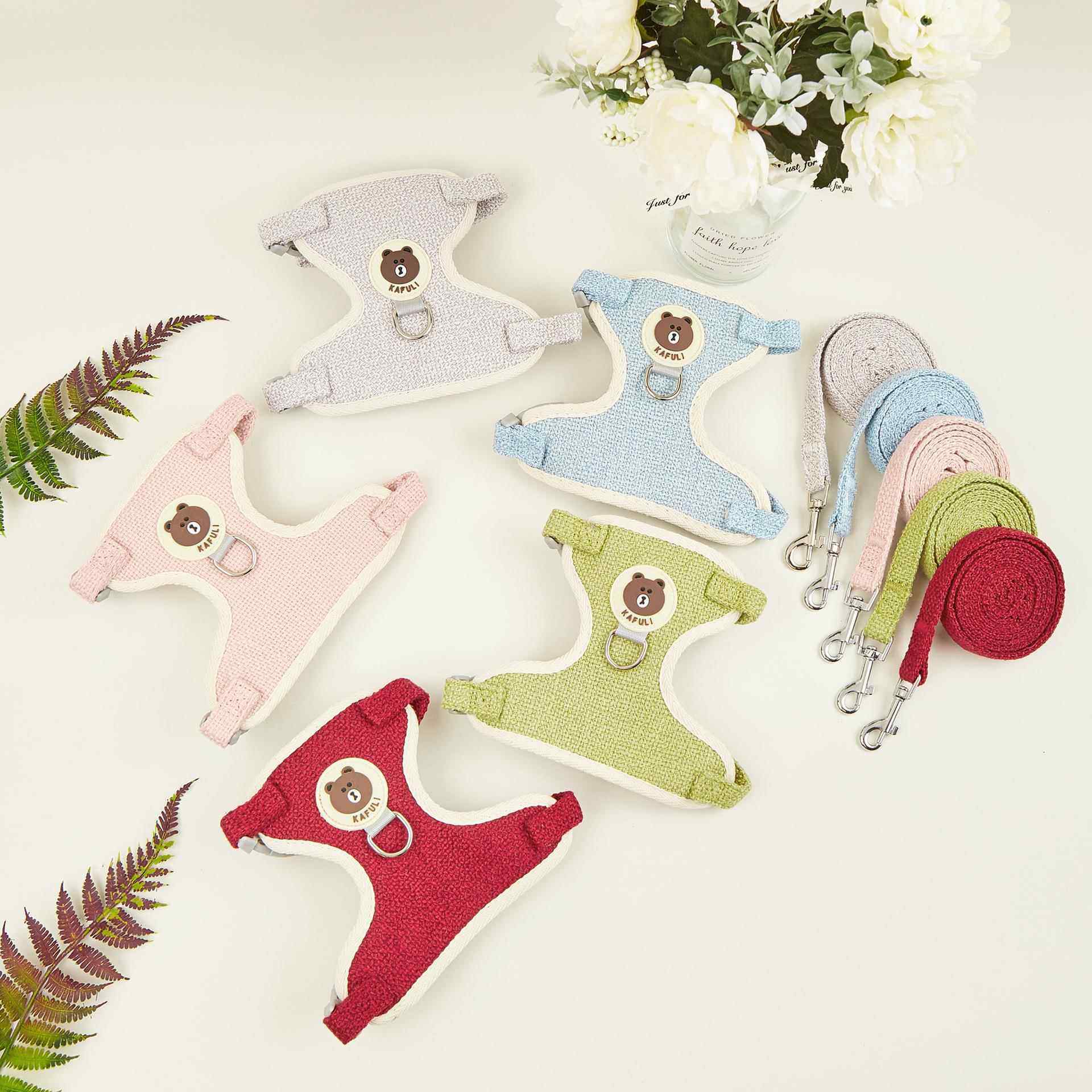 兔子牵引绳兔绳防挣脱兔链子可调节猫绳子遛狗绳可爱卡通兔兔用品