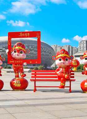 新年蛇雕塑户外玻璃钢2025蛇年春节元旦商场售楼部美陈装饰大摆件