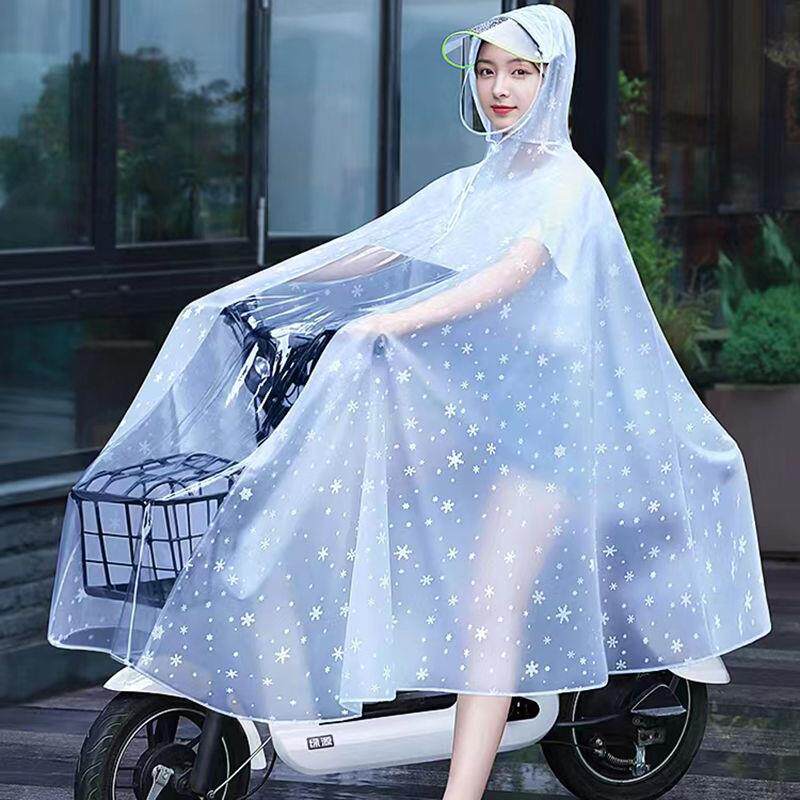 雨衣电动车摩托电瓶自行车女专用新款单人加厚长版全身防暴雨雨披