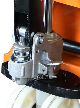 手动液压叉车 pu塑料轮2T3T5T升降托盘搬运平台车集装箱装货地牛