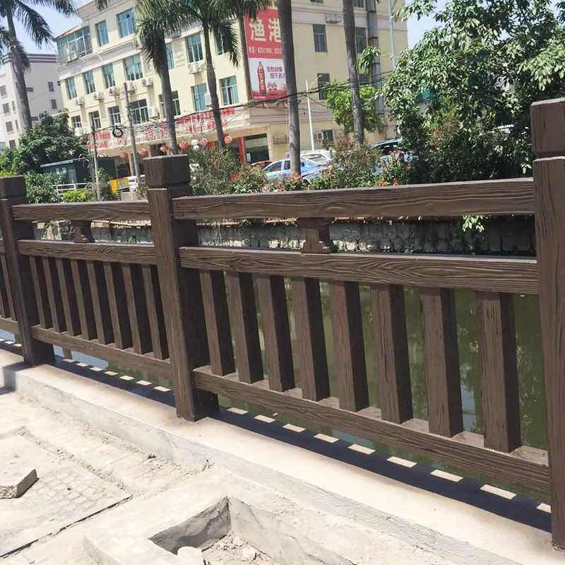 江西水泥仿木护栏成品混泥土栏杆河道水泥仿木栏杆花园护栏