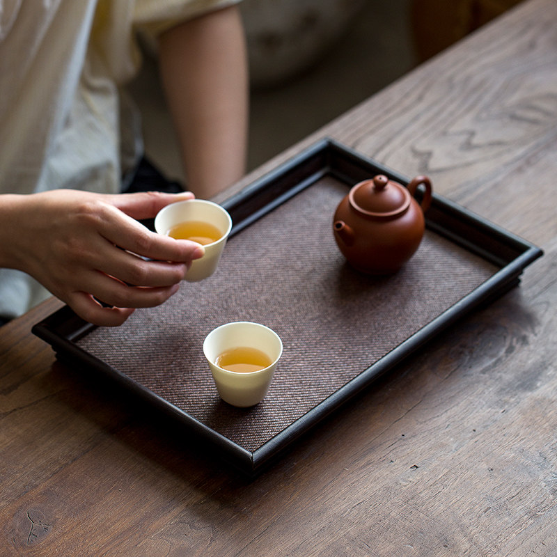 中式竹制茶盘托盘家用茶具奉茶盘日式干泡台简约实木茶台小长方形