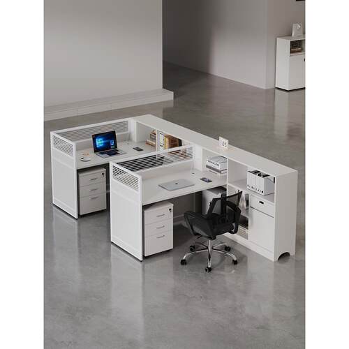 角屏办公桌椅组合4人工位6人工位l型财务桌f型工位