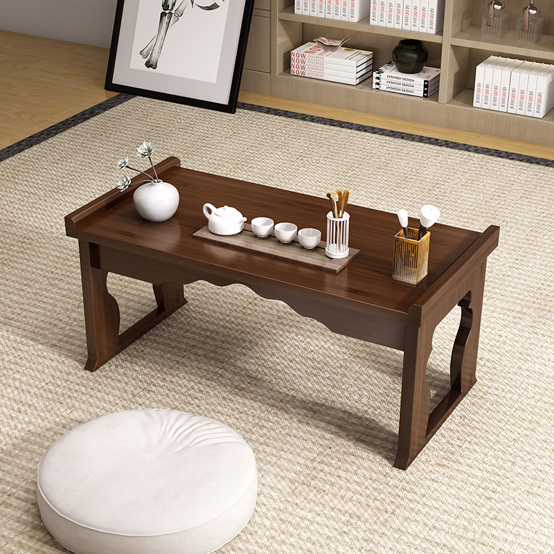 榻榻米茶几实木中式矮桌茶桌折叠飘窗桌阳台窗台小桌子家用小炕桌