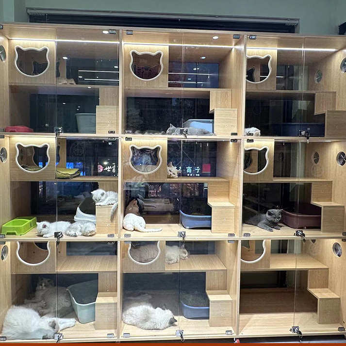 实木猫柜展示柜猫别墅繁殖猫笼猫柜定制猫咪繁育笼猫笼宠物别墅