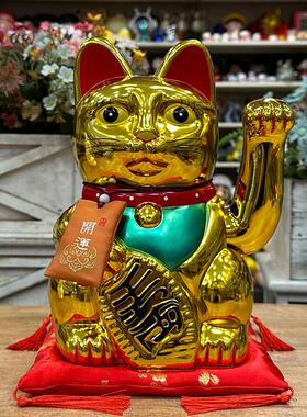 千万两金色摇手招财猫大号收银台装饰摆件开业送礼佳品电动发财猫