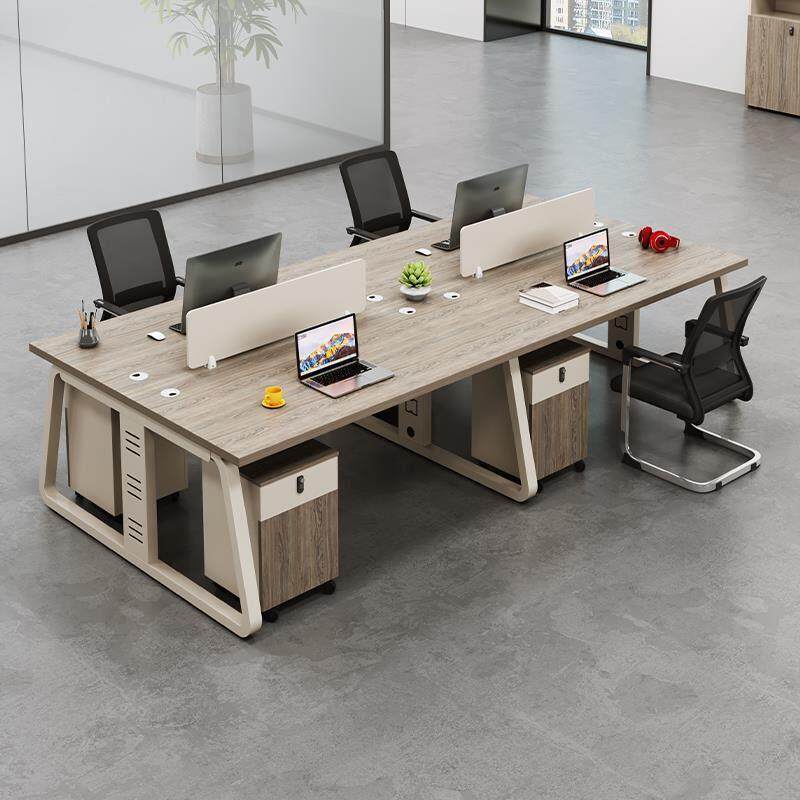 上海办公家具时尚员工桌4人屏风职员办公桌简约现代组合工作位