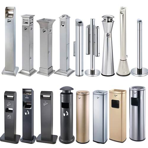 烟灰柱户外立式不锈钢烟灰柱室外吸烟区烟蒂烟头收纳桶收集箱