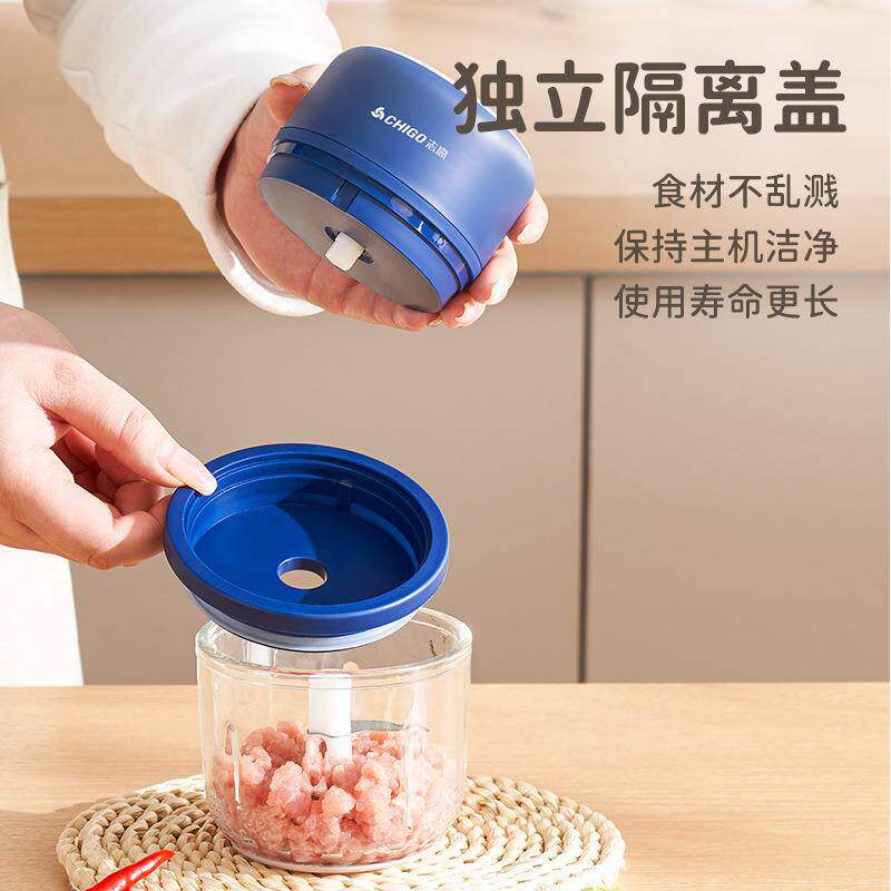 直销新款无线充电蒜蓉机家用绞肉机婴儿蔬果泥多功能搅碎神器料理