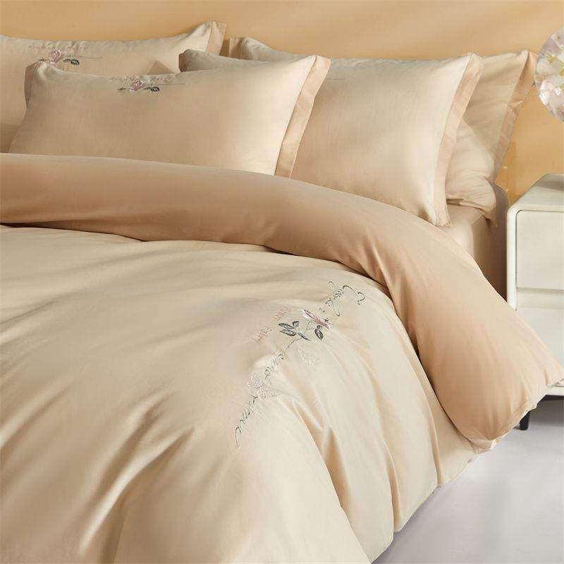 母婴A类100支全棉加厚磨毛四件套纯棉床单被套床笠式冬季床上用品