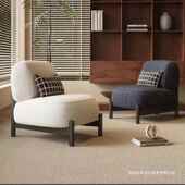 咨询客服级海高绵懒人沙发奶油风客厅小户型单椅家用室卧阳台小椅