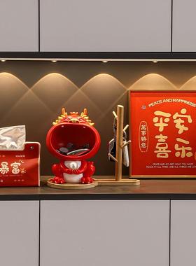 国潮龙年车载树脂摆件家居桌面小摆件卡通工艺品可爱创意装饰礼品