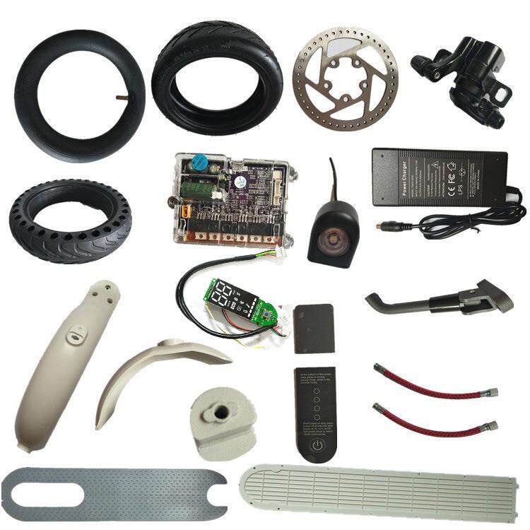 电动滑板车m365全套配件小型挂钩脚撑前后挡泥板前灯面盖硅胶