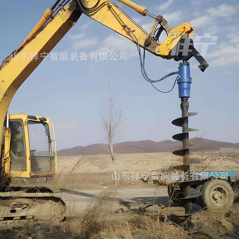 挖改螺旋钻机工地打孔挖机改装光伏螺旋钻机挖电线杆旋挖钻机厂家