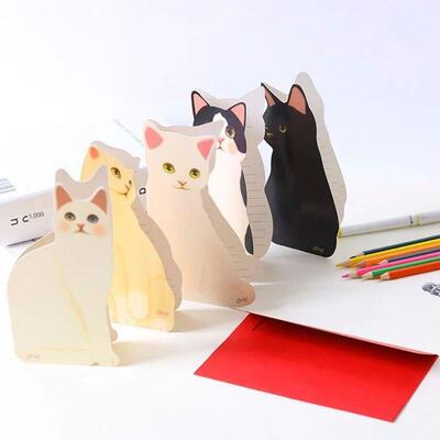1PC Cute Cat Birthday Greeting Cards Postcards For Kids Birt