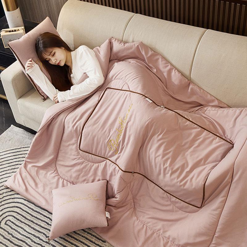 汽车抱枕被子两用车用2024新款加厚车载午睡枕头毯子二合一空调被