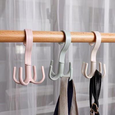Rotatable Four-Claw Hook Bag Hanger Coat and Hat Rack Multi-