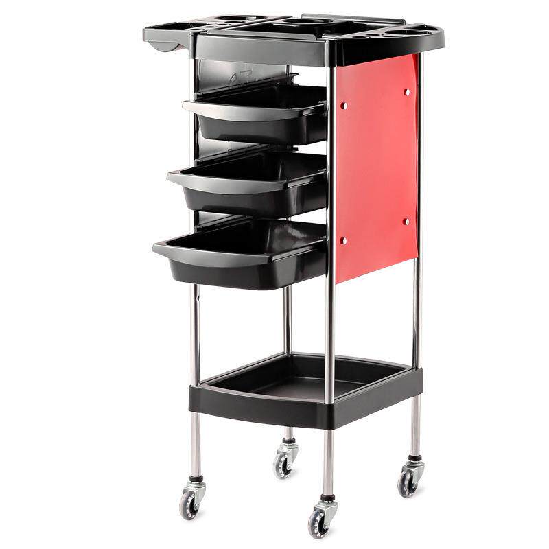 跨境直供美发推车发廊理发店用品染发烫发工具车理发店置物柜架