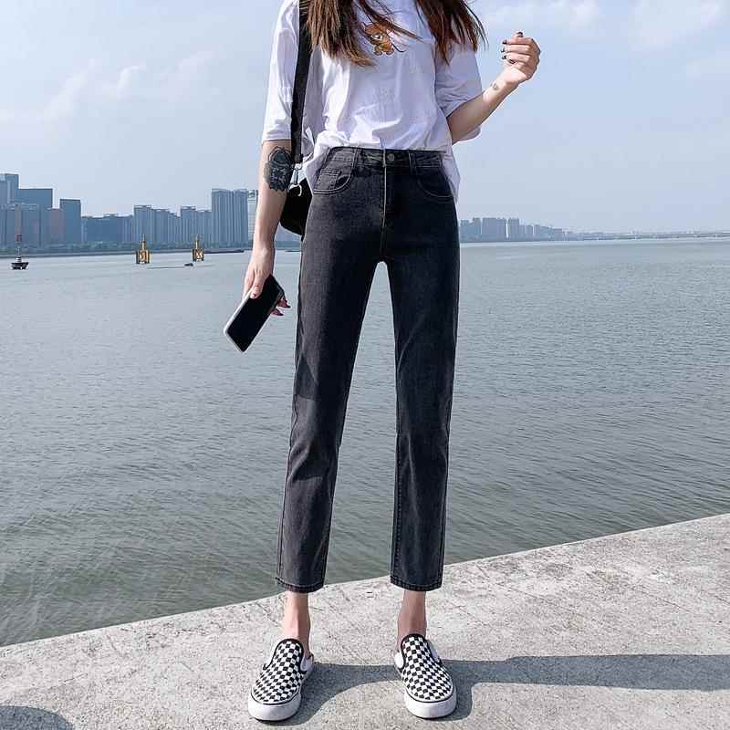 elastic straight fashion pants spring jeans size waist