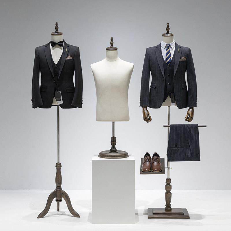 服装店男士模特道具半身橱窗西装礼服假人体模特全身人台展示架子