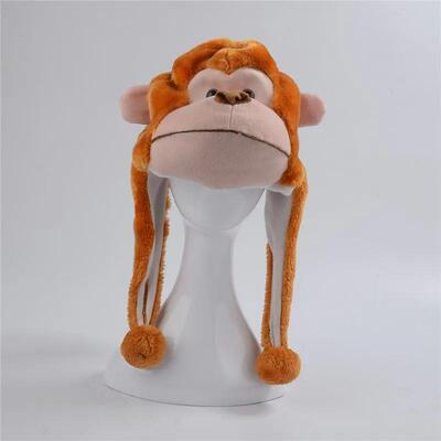 Wolf Dog Lion Monkey Panda Raccoon Plush Hat Cartoon Animal