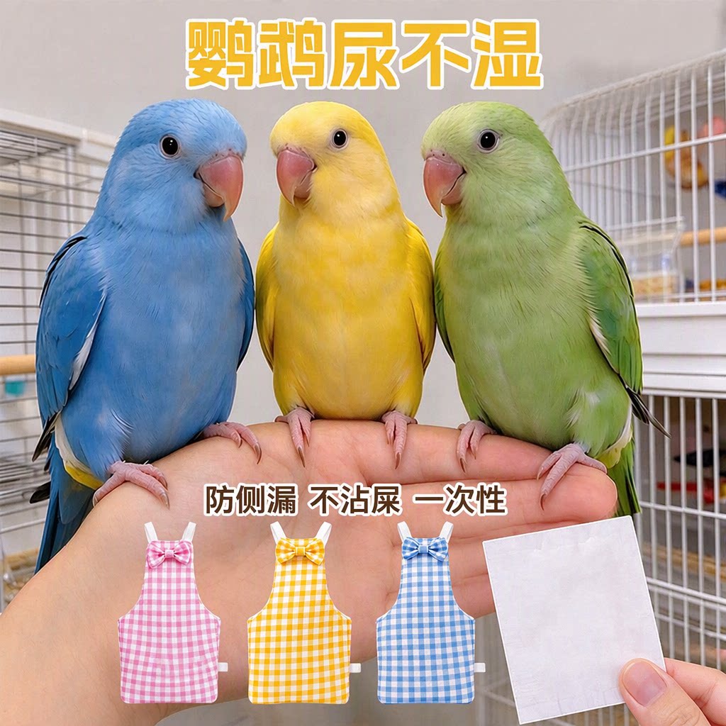鹦鹉尿不湿小鸟屎兜一次性尿片小太阳玄凤和尚牡丹防侧漏不沾屎