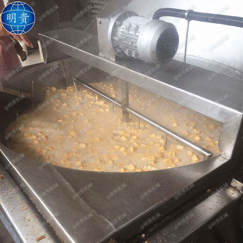 1.2米鱼豆腐油炸锅 电加热炸小鱼仔机器 鲜切薯片油炸机自动出料