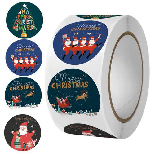 500stickers Cartoon Christmas gift label sticker圣诞标签贴纸