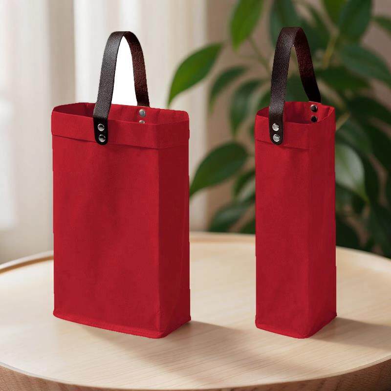 红酒包装礼盒空盒双支包装袋葡萄酒单支礼品袋手提袋2只